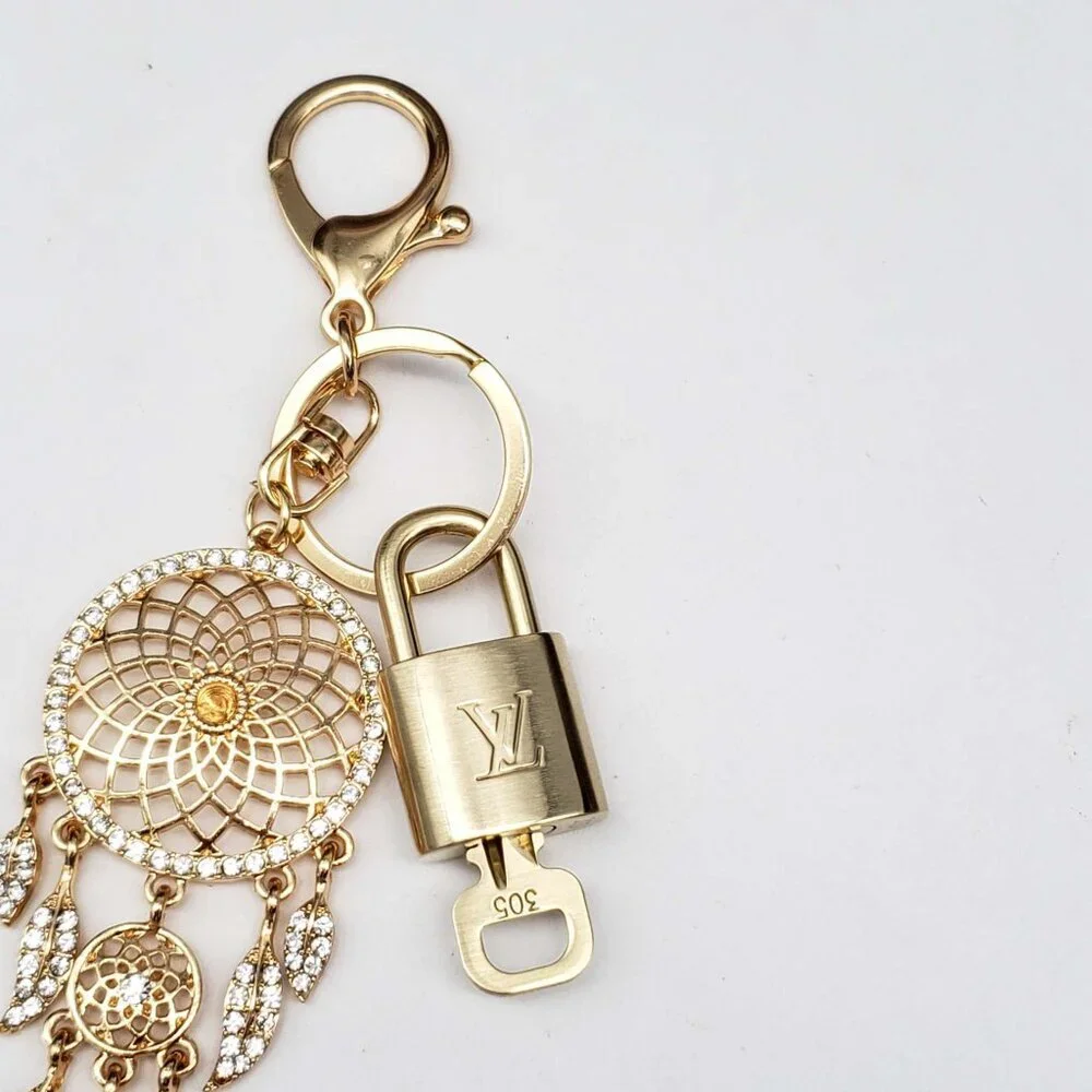 Louis Vuitton Gold Lock & Key 🔑 Authentic LV Unbranded Keychain Charm
